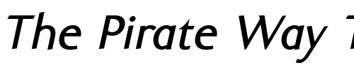 Font : Ela-Sans-SemiBold-Italic-PDF Custom Text : The Pirate Way Test your own text here Click to download or to view this font on a tshirt that can be custom printed in Bali