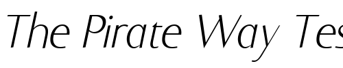 Font : Ela-Sans-XLight-Italic-PDF Custom Text : The Pirate Way Test your own text here Click to download or to view this font on a tshirt that can be custom printed in Bali