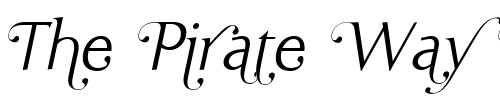 Font : Ela-Swashes-XeLight-Italic-PDF Custom Text : The Pirate Way Test your own text here Click to download or to view this font on a tshirt that can be custom printed in Bali
