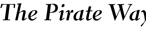 Font : Electra-LH-Bold-Cursive-Oldstyle-Figures Custom Text : The Pirate Way Test your own text here Click to download or to view this font on a tshirt that can be custom printed in Bali