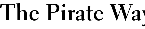 Font : Electra-LH-Bold-Oldstyle-Figures Custom Text : The Pirate Way Test your own text here Click to download or to view this font on a tshirt that can be custom printed in Bali