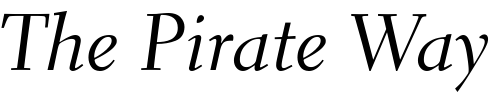 Font : Electra-LH-Cursive-Oldstyle-Figures Custom Text : The Pirate Way Test your own text here Click to download or to view this font on a tshirt that can be custom printed in Bali