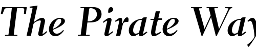 Font : Electra-LT-Bold-Cursive Custom Text : The Pirate Way Test your own text here Click to download or to view this font on a tshirt that can be custom printed in Bali