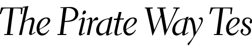 Font : Electra-LT-Cursive-Display Custom Text : The Pirate Way Test your own text here Click to download or to view this font on a tshirt that can be custom printed in Bali