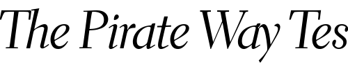 Font : ElectraLHCursiveDisplay Custom Text : The Pirate Way Test your own text here Click to download or to view this font on a tshirt that can be custom printed in Bali