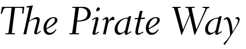 Font : ElectraLHCursiveOldstyleFigures Custom Text : The Pirate Way Test your own text here Click to download or to view this font on a tshirt that can be custom printed in Bali