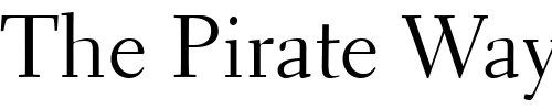 Font : ElectraLHOldstyleFigures Custom Text : The Pirate Way Test your own text here Click to download or to view this font on a tshirt that can be custom printed in Bali