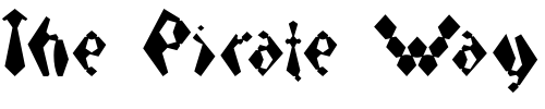 Font : Electrack-Sharp Custom Text : The Pirate Way Test your own text here Click to download or to view this font on a tshirt that can be custom printed in Bali
