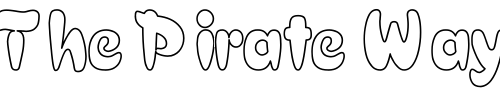 Font : Electrik-Hollow Custom Text : The Pirate Way Test your own text here Click to download or to view this font on a tshirt that can be custom printed in Bali