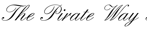 Font : ElegantScript Custom Text : The Pirate Way Test your own text here Click to download or to view this font on a tshirt that can be custom printed in Bali