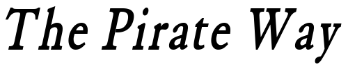 Font : Elephant-Condensed-BoldItalic Custom Text : The Pirate Way Test your own text here Click to download or to view this font on a tshirt that can be custom printed in Bali