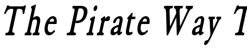 Font : Elephant-Thin-BoldItalic Custom Text : The Pirate Way Test your own text here Click to download or to view this font on a tshirt that can be custom printed in Bali