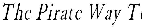 Font : Elephant-Thin-Italic Custom Text : The Pirate Way Test your own text here Click to download or to view this font on a tshirt that can be custom printed in Bali