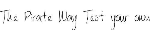 Font : Ellifont Custom Text : The Pirate Way Test your own text here Click to download or to view this font on a tshirt that can be custom printed in Bali