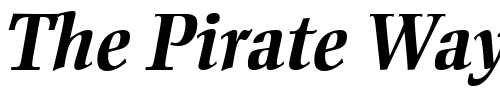 Font : Ellington-MT-BoldItalic Custom Text : The Pirate Way Test your own text here Click to download or to view this font on a tshirt that can be custom printed in Bali