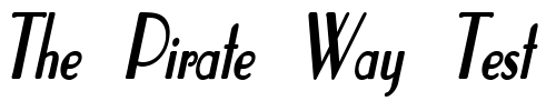 Font : ElyseeCondensed-BoldItalic Custom Text : The Pirate Way Test your own text here Click to download or to view this font on a tshirt that can be custom printed in Bali