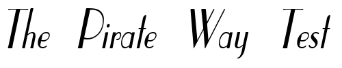 Font : ElyseeCondensed-Italic Custom Text : The Pirate Way Test your own text here Click to download or to view this font on a tshirt that can be custom printed in Bali