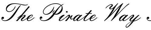 Font : Embassy-BT Custom Text : The Pirate Way Test your own text here Click to download or to view this font on a tshirt that can be custom printed in Bali