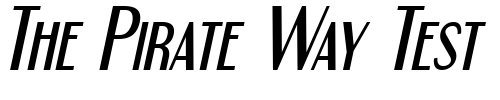 Font : Engebrechtre-Italic Custom Text : The Pirate Way Test your own text here Click to download or to view this font on a tshirt that can be custom printed in Bali
