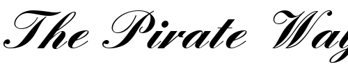 Font : Englische_Becker_Bold Custom Text : The Pirate Way Test your own text here Click to download or to view this font on a tshirt that can be custom printed in Bali