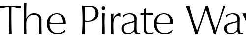 Font : EricBecker-ExtraLight Custom Text : The Pirate Way Test your own text here Click to download or to view this font on a tshirt that can be custom printed in Bali