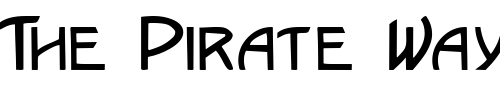 Font : EricanSCapsSSK Custom Text : The Pirate Way Test your own text here Click to download or to view this font on a tshirt that can be custom printed in Bali