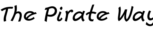 Font : Escript-LT-Medium-Italic Custom Text : The Pirate Way Test your own text here Click to download or to view this font on a tshirt that can be custom printed in Bali