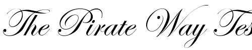 Font : Esenin-script-Two Custom Text : The Pirate Way Test your own text here Click to download or to view this font on a tshirt that can be custom printed in Bali