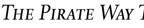 Font : EstaSmallCapsItalic Custom Text : The Pirate Way Test your own text here Click to download or to view this font on a tshirt that can be custom printed in Bali