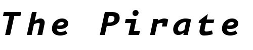 Font : Eureka-Mono-Bold-Italic Custom Text : The Pirate Way Test your own text here Click to download or to view this font on a tshirt that can be custom printed in Bali