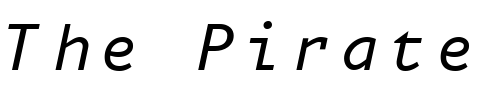 Font : Eureka-Mono-Italic Custom Text : The Pirate Way Test your own text here Click to download or to view this font on a tshirt that can be custom printed in Bali