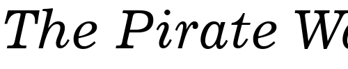 Font : Excelsior-Italic Custom Text : The Pirate Way Test your own text here Click to download or to view this font on a tshirt that can be custom printed in Bali