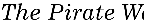 Font : Excelsior-LT-Italic Custom Text : The Pirate Way Test your own text here Click to download or to view this font on a tshirt that can be custom printed in Bali