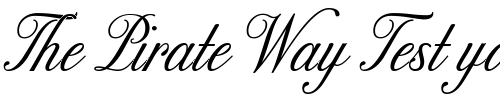 Font : ExcelsiorScript-Text Custom Text : The Pirate Way Test your own text here Click to download or to view this font on a tshirt that can be custom printed in Bali