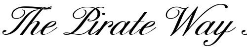Font : ExcelsiorScript-TextExtended Custom Text : The Pirate Way Test your own text here Click to download or to view this font on a tshirt that can be custom printed in Bali