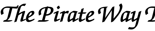 Font : ExchequerScript-Bold Custom Text : The Pirate Way Test your own text here Click to download or to view this font on a tshirt that can be custom printed in Bali