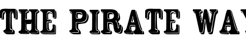 Font : FT-Rosecube-normal Custom Text : The Pirate Way Test your own text here Click to download or to view this font on a tshirt that can be custom printed in Bali
