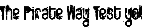 Font : FT-Twisted-Ontogenesis-Demoversion Custom Text : The Pirate Way Test your own text here Click to download or to view this font on a tshirt that can be custom printed in Bali