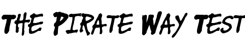 Font : FUSE-normal-Italic Custom Text : The Pirate Way Test your own text here Click to download or to view this font on a tshirt that can be custom printed in Bali