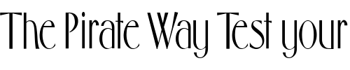 Font : FZ-BASIC-10-COND Custom Text : The Pirate Way Test your own text here Click to download or to view this font on a tshirt that can be custom printed in Bali