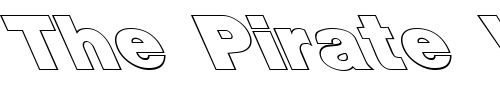 Font : FZ-BASIC-13-HOLLOW-LEFTY Custom Text : The Pirate Way Test your own text here Click to download or to view this font on a tshirt that can be custom printed in Bali