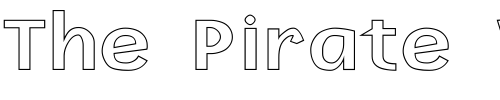 Font : FZ-BASIC-14-HOLLOW Custom Text : The Pirate Way Test your own text here Click to download or to view this font on a tshirt that can be custom printed in Bali