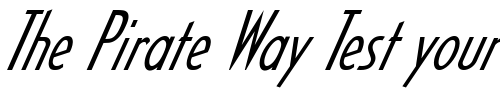 Font : FZ-BASIC-16-ITALIC Custom Text : The Pirate Way Test your own text here Click to download or to view this font on a tshirt that can be custom printed in Bali
