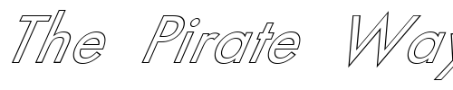 Font : FZ-BASIC-18-HOLLOW-ITALIC Custom Text : The Pirate Way Test your own text here Click to download or to view this font on a tshirt that can be custom printed in Bali