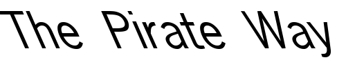 Font : FZ-BASIC-24-LEFTY Custom Text : The Pirate Way Test your own text here Click to download or to view this font on a tshirt that can be custom printed in Bali