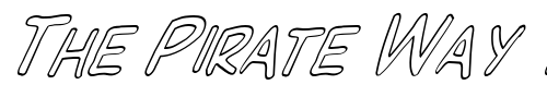 Font : FZ-BASIC-29-HOLLOW-ITALIC Custom Text : The Pirate Way Test your own text here Click to download or to view this font on a tshirt that can be custom printed in Bali