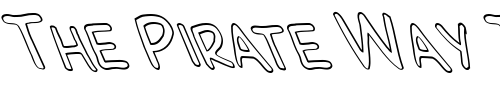 Font : FZ-BASIC-29-HOLLOW-LEFTY Custom Text : The Pirate Way Test your own text here Click to download or to view this font on a tshirt that can be custom printed in Bali