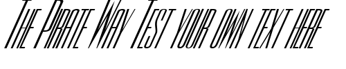 Font : FZ-BASIC-39-ITALIC Custom Text : The Pirate Way Test your own text here Click to download or to view this font on a tshirt that can be custom printed in Bali