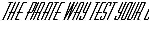 Font : FZ-BASIC-40-ITALIC Custom Text : The Pirate Way Test your own text here Click to download or to view this font on a tshirt that can be custom printed in Bali