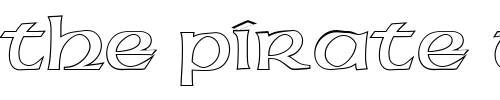 Font : FZ-BASIC-43-HOLLOW Custom Text : The Pirate Way Test your own text here Click to download or to view this font on a tshirt that can be custom printed in Bali